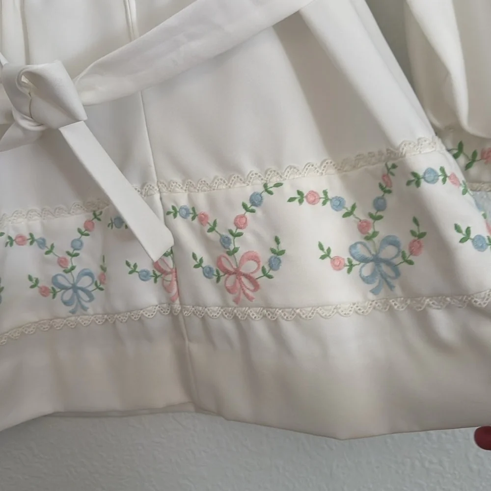 Designers Collection by Doree Selevan of Dorissa Girl White Embroidered Dress 6X